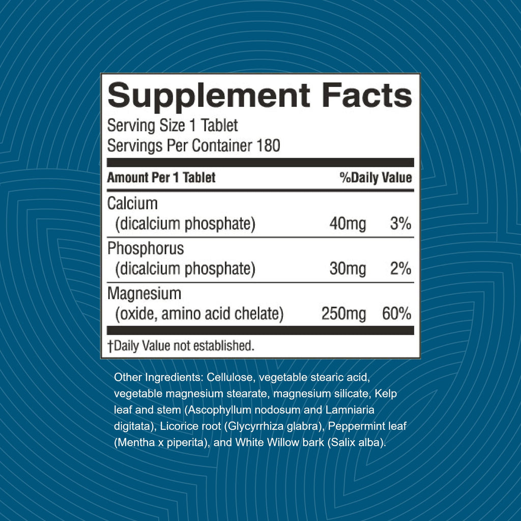 Nature's Sunshine Magnesium 250 mg - 180 Tablets | Supports Nervous & Structural Systems