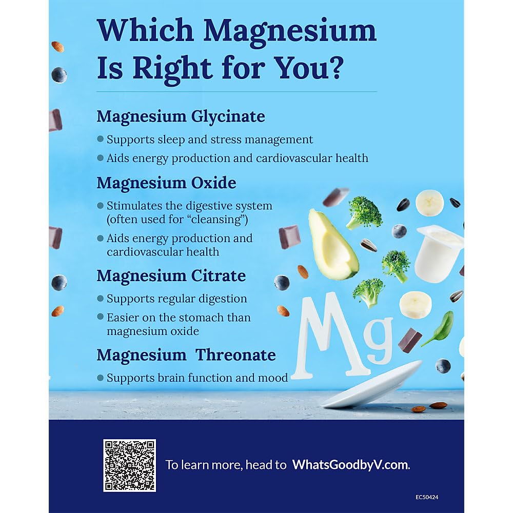 The Vitamin Shoppe Magnesium Taurate 125MG — Energy, Muscle Relaxation & Cardiovascular Health | 180 Veggie Capsules