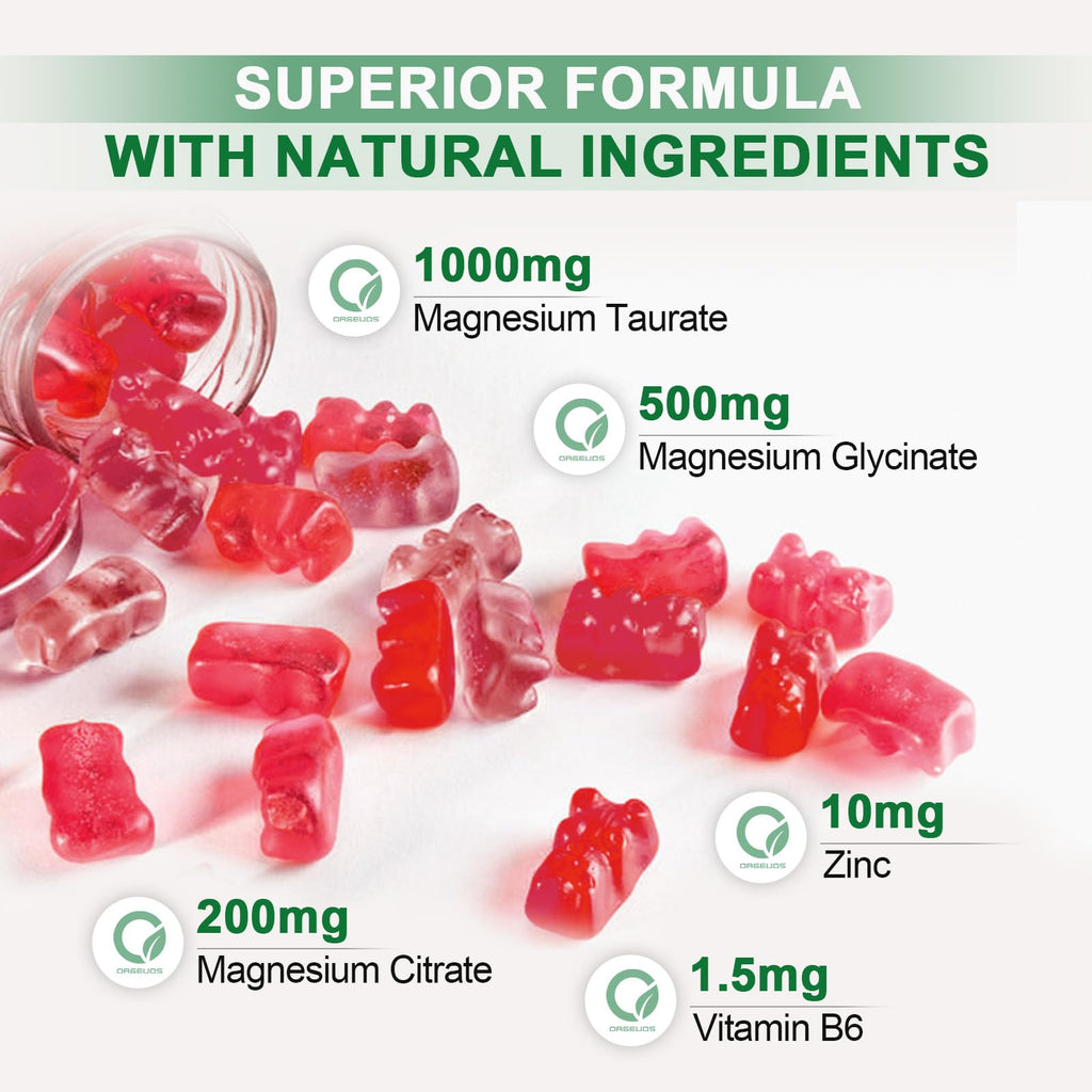Magnesium Taurate Gummies – Three Forms for Heart Health, Muscle Function & Mood (Vegetarian, Non-GMO)