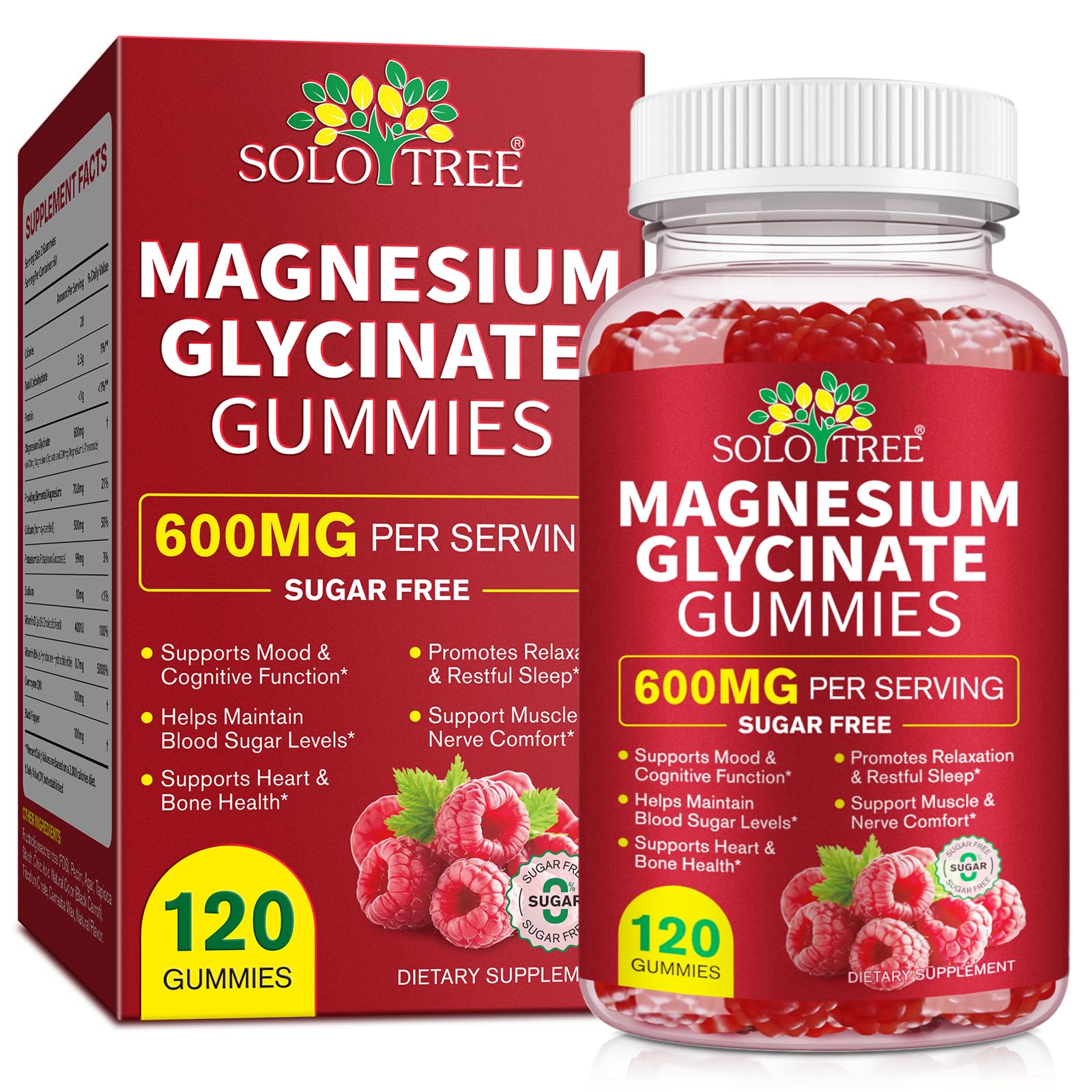 Magnesium Glycinate Gummies 600mg – Relaxation, Sleep & Energy Support (120 Count)