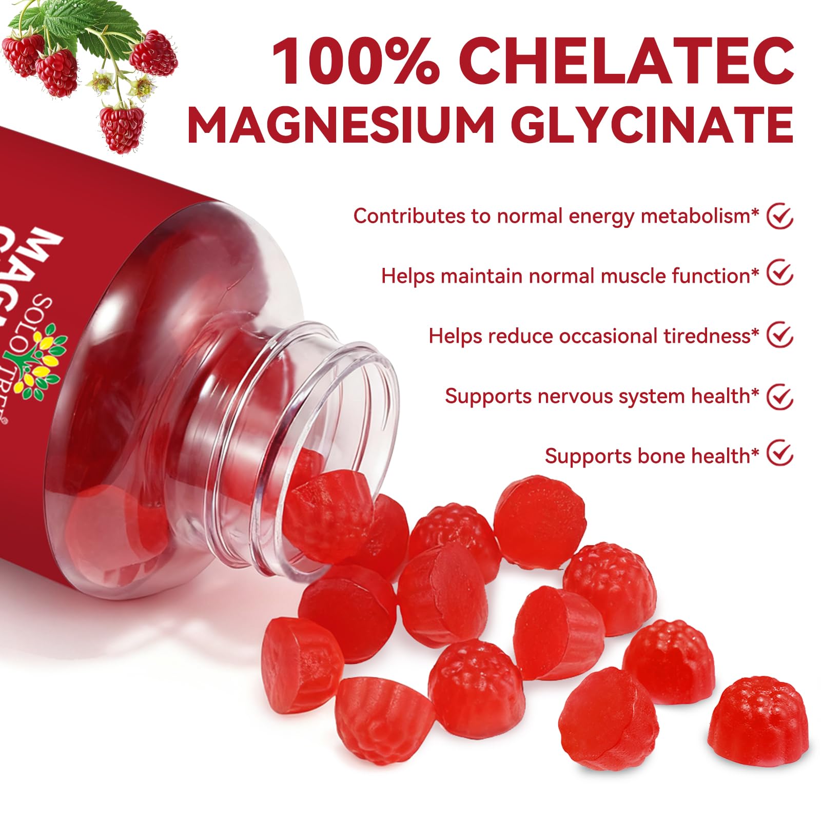 Magnesium Glycinate Gummies 600mg – Relaxation, Sleep & Energy Support (120 Count)