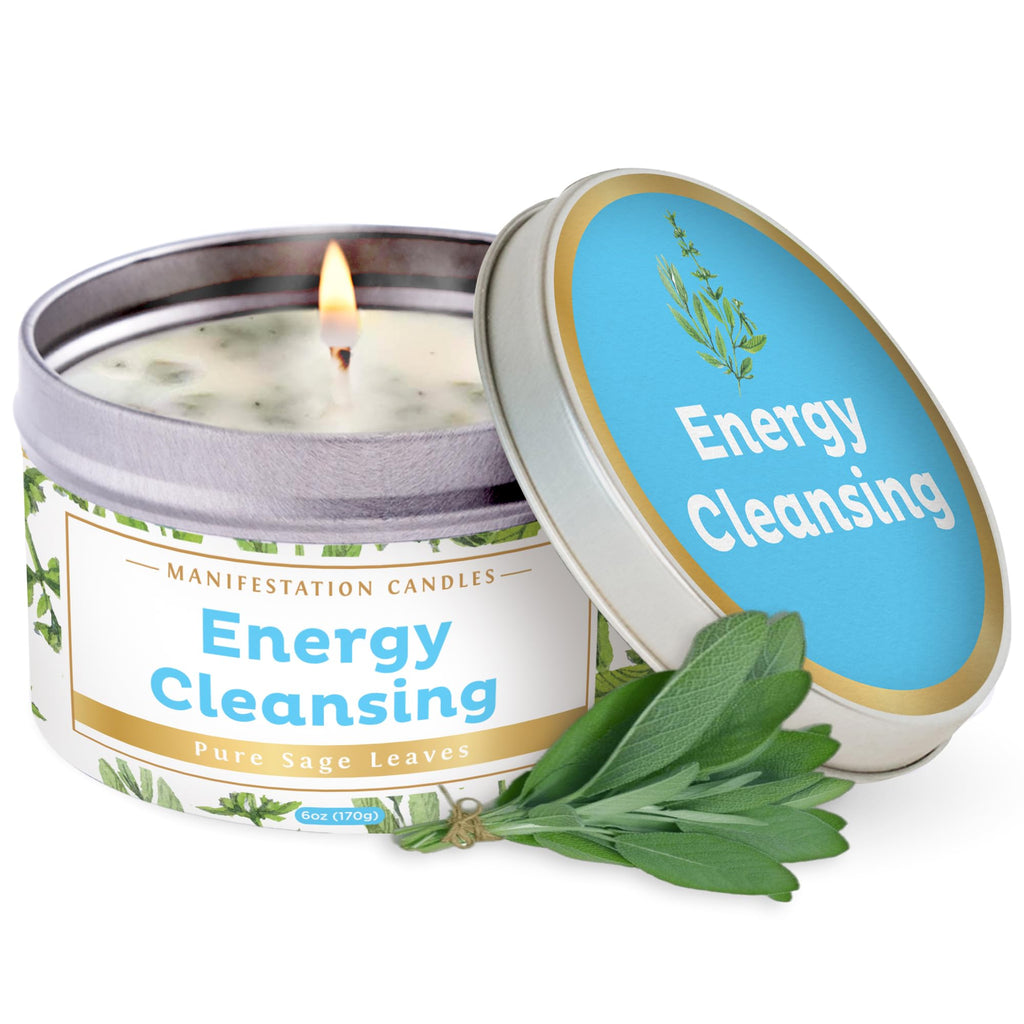 Magnificent 101 Sage Candle 6oz – 35h Burn, Natural Soy for Manifestation