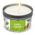 Magnificent 101 Sage + Cedar Smudge Candle - 6oz Soy, 35h Burn