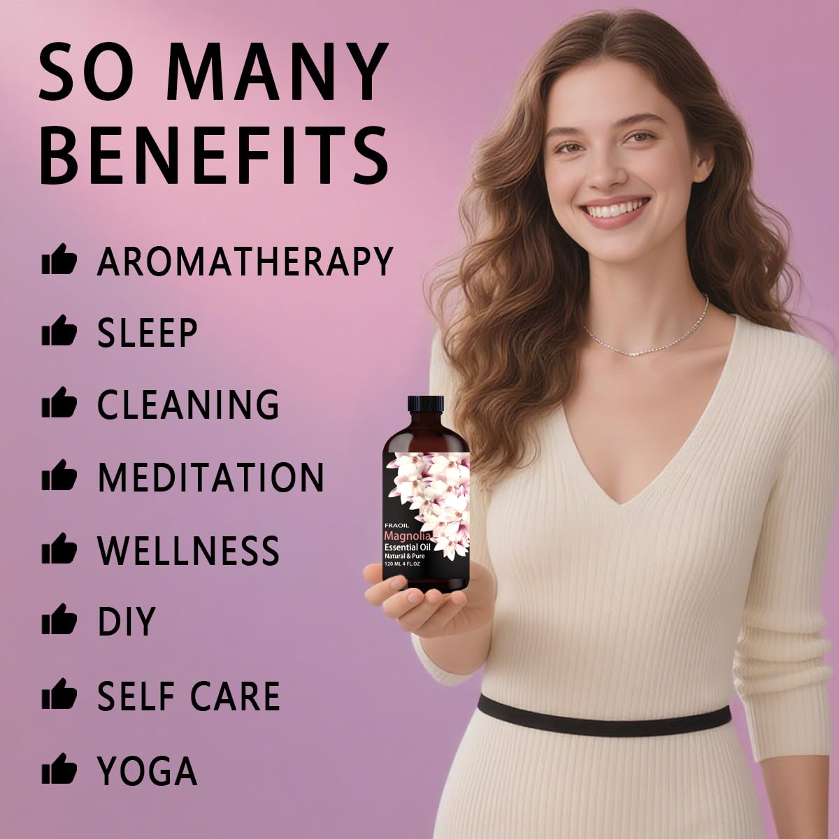Magnolia Essential Oil - 4 oz (120 ml) for Diffuser, DIY, Candles & Gifts | FRAOIL