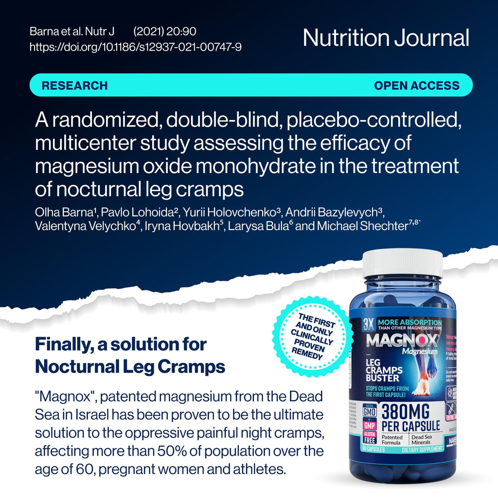 MAGNOX Leg Cramps Buster – 380mg Magnesium for Night-time Leg Cramps (60 Caps)