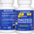 MagTech Magnesium Complex - 3-Form Magnesium (Magtein L-Threonate, Glycinate & Taurate) 200mg, 180 Capsules | NATURAL STACKS