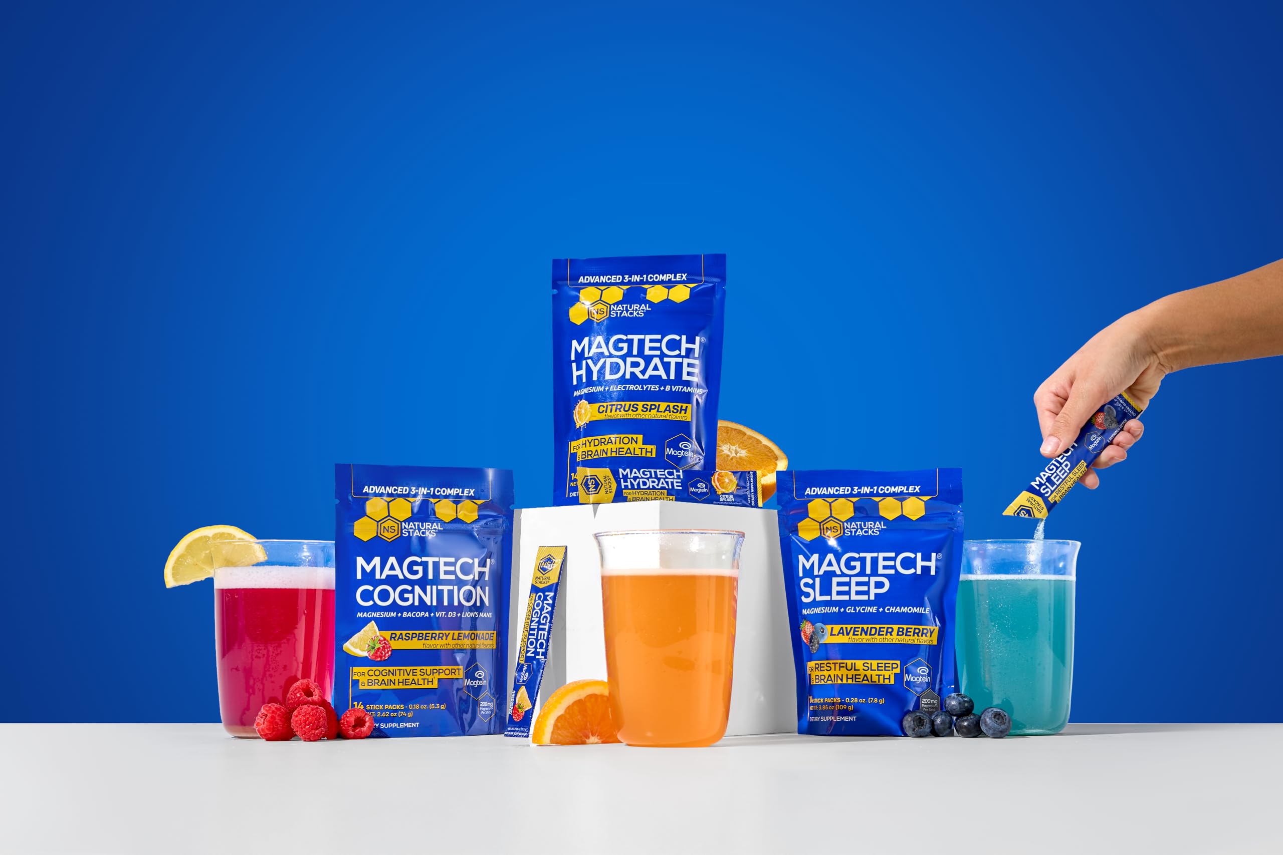 MagTech Hydrate: Sugar-Free Magnesium Hydration Powder (200 mg Mg) – 14 Servings