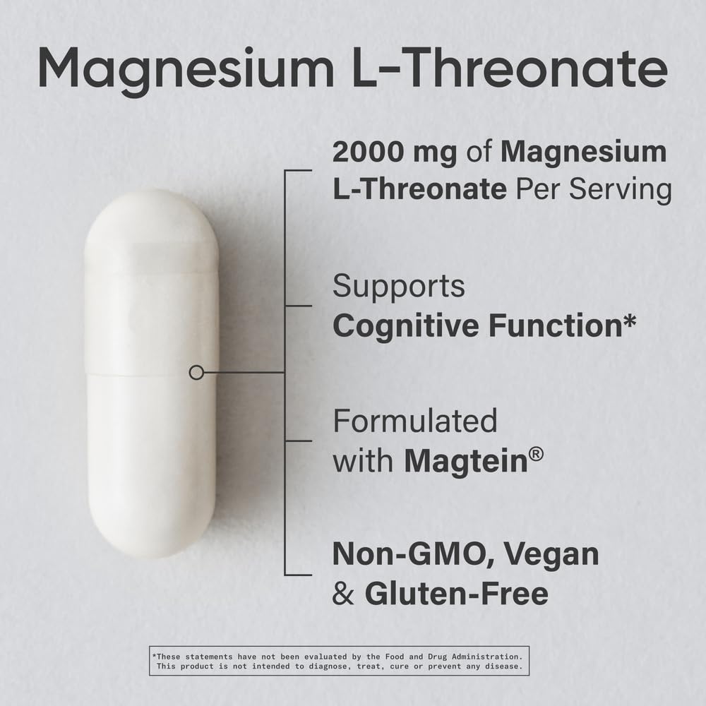 Sports Research Magtein Magnesium L-Threonate Capsules – Brain Health & Cognition