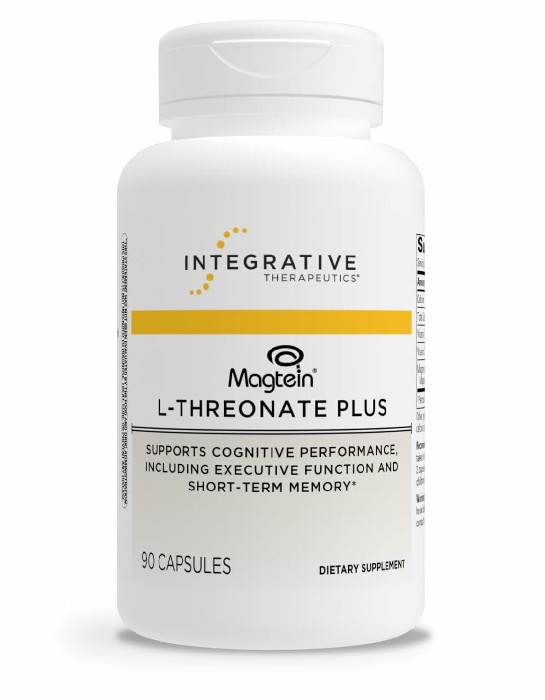 Integrative Therapeutics Magtein L-Threonate Plus – Brain Function & Short-Term Memory Support, 90 Capsules
