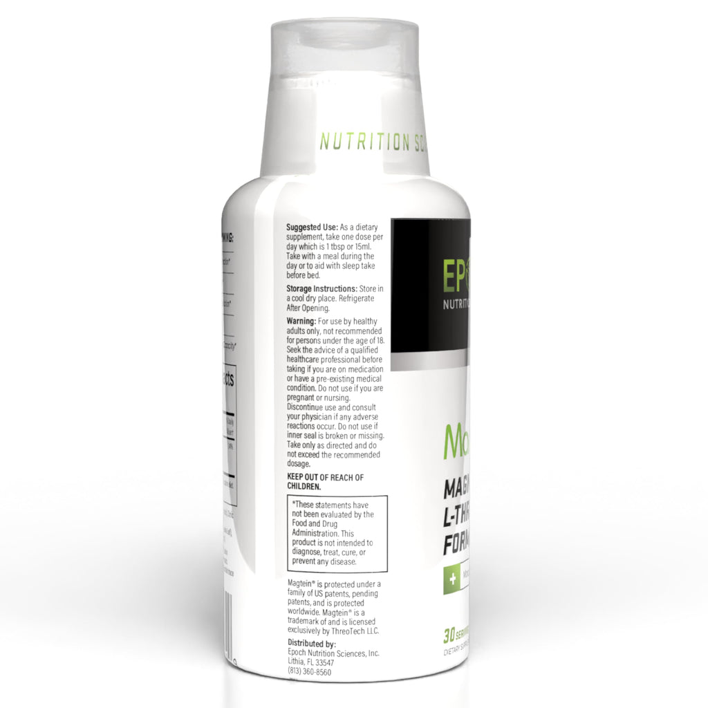 Magtein L-Threonate Liquid – 2000mg per Serving – Brain Health, Mood & Sleep | Epoch Nutrition