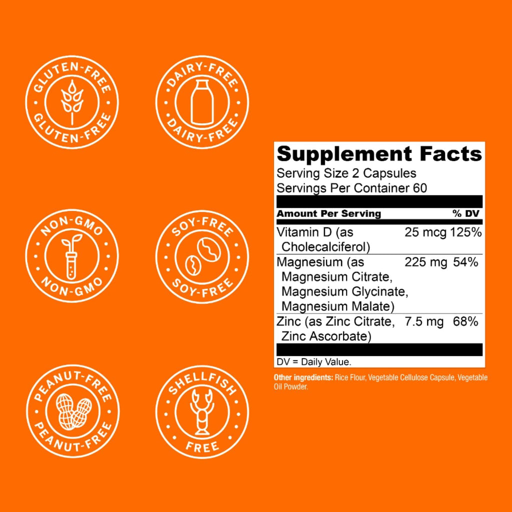 Live Conscious Magwell Magnesium Zinc & Vitamin D3 - 120 Caps