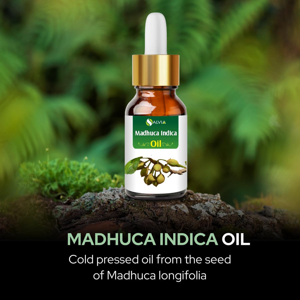Salvia Madhuca Indica Oil (Mahua) – Pure Cold-Pressed Carrier Oil for Aromatherapy | 50 ml with Dropper