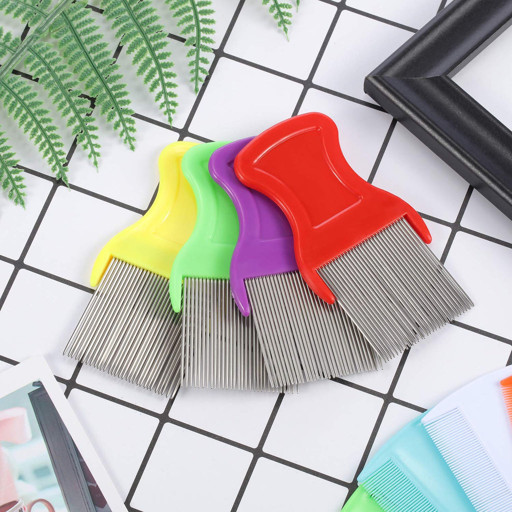 Maitys 8-Piece Flea Lice Comb Set — Double-Sided Grooming for Pets and Humans