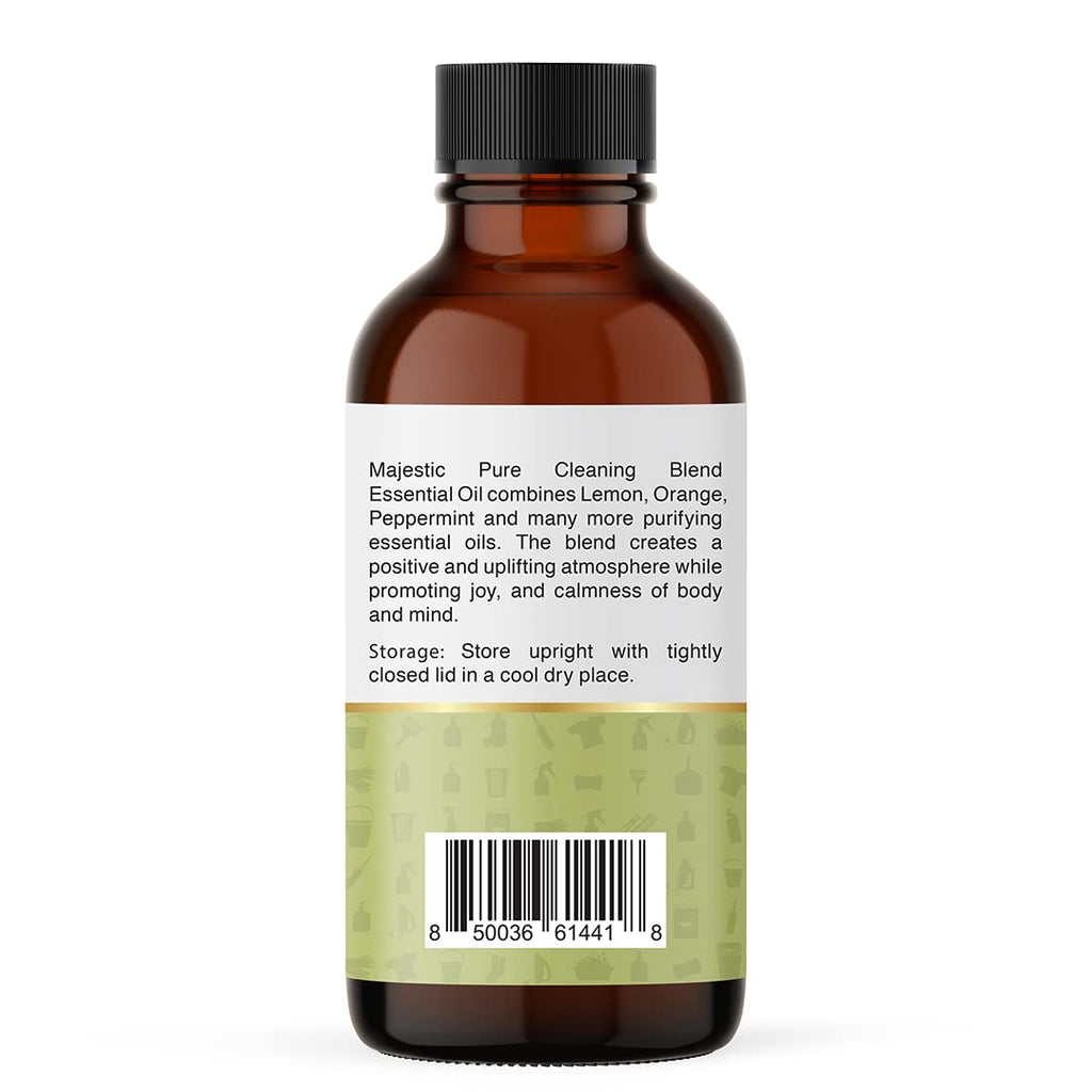 Majestic Pure Cleaning Essential Oil Blend | 100% Pure & Natural 1oz | Lemon, Orange, Peppermint & Citronella