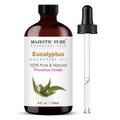 Majestic Pure Eucalyptus Essential Oil – 4 oz with Glass Dropper, 100% Pure & Natural