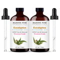 Majestic Pure Eucalyptus Essential Oil – 100% Pure & Natural, Glass Dropper, 4 oz 2-Pack