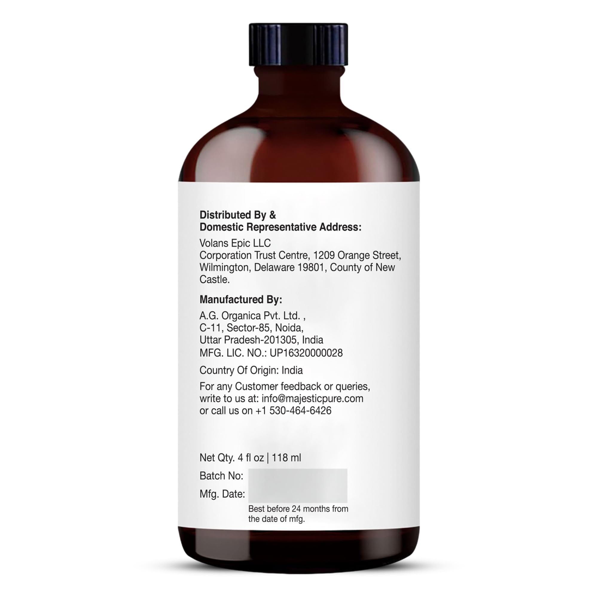 Majestic Pure Eucalyptus Essential Oil – 4 oz with Glass Dropper, 100% Pure & Natural