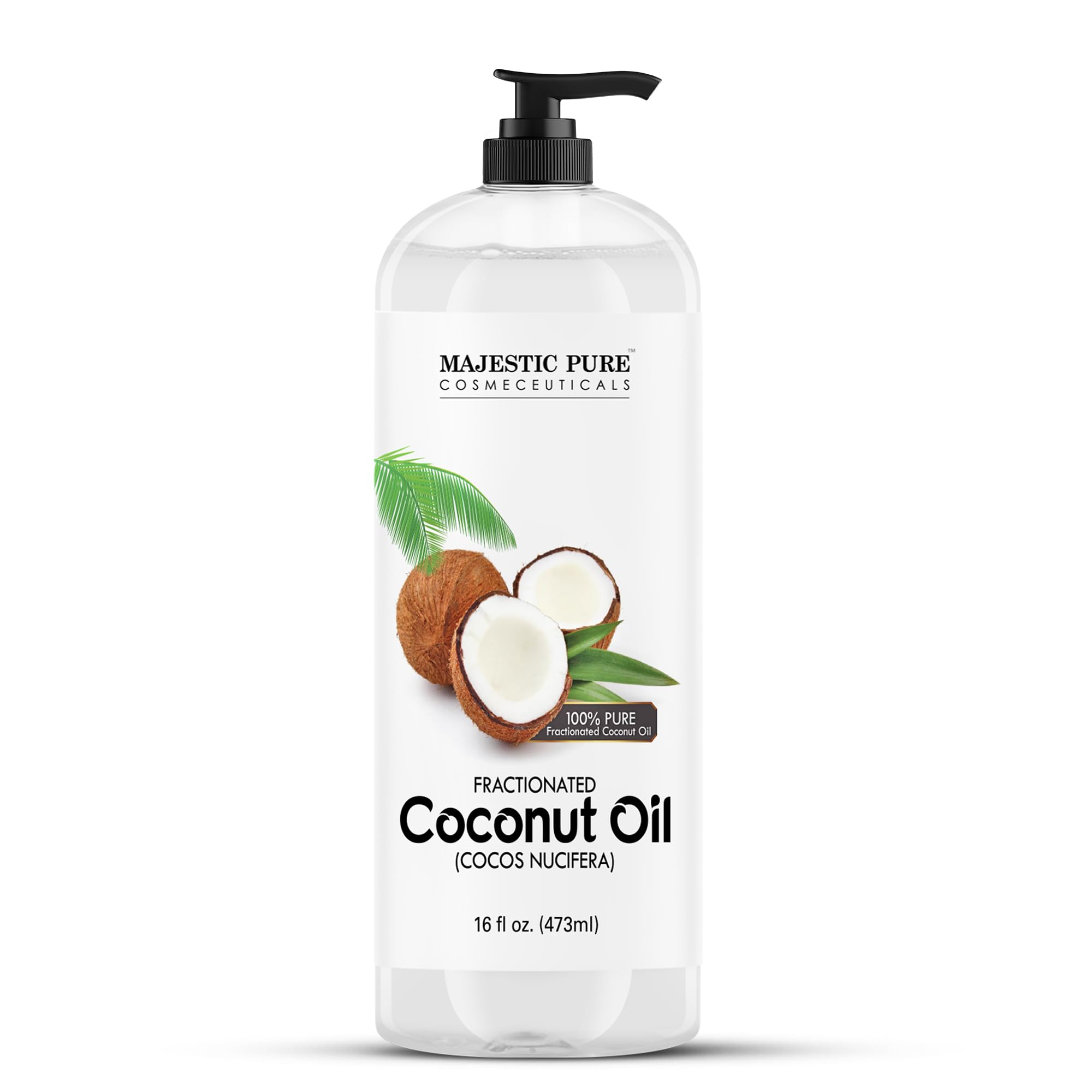 Majestic Pure Fractionated Coconut Oil – 16 oz Carrier Oil