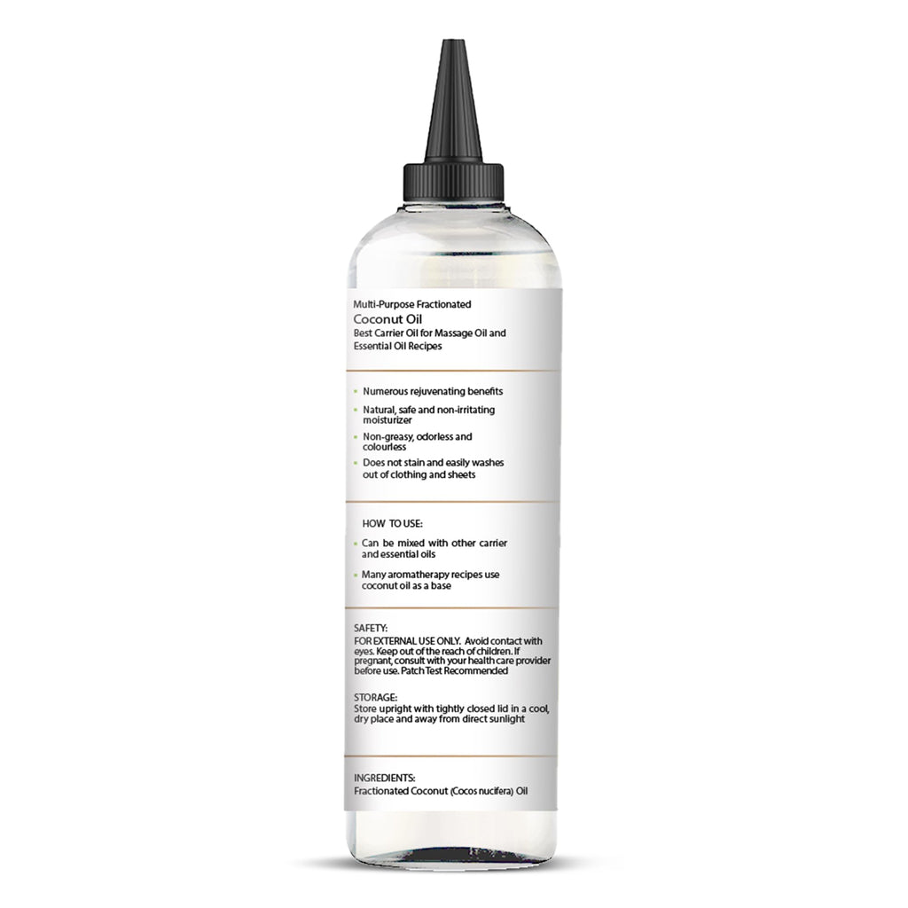 Majestic Pure Fractionated Coconut Oil – 6.8 fl oz Carrier Oil for Diluting Essential Oils & Massage