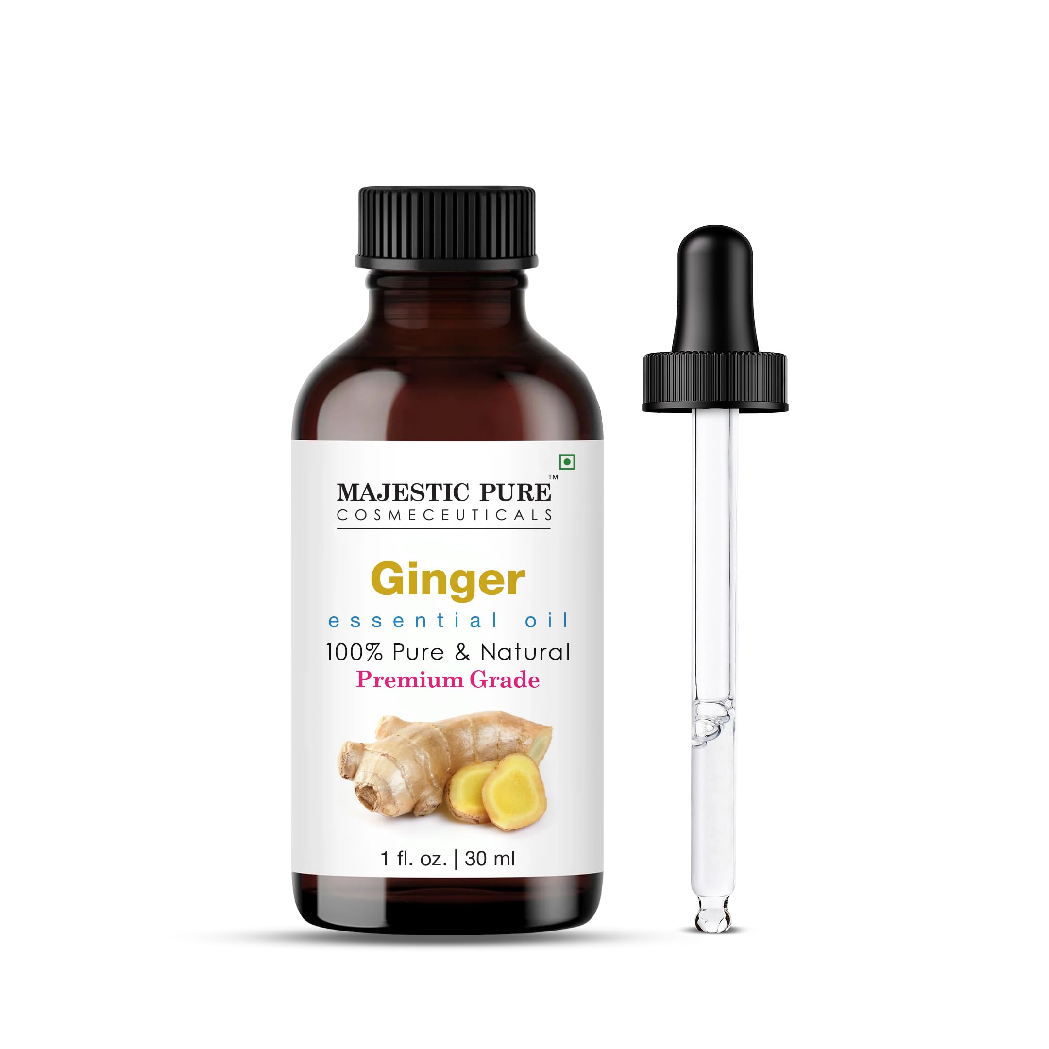 Majestic Pure Ginger Essential Oil - 1 Fl Oz | 100% Pure & Natural