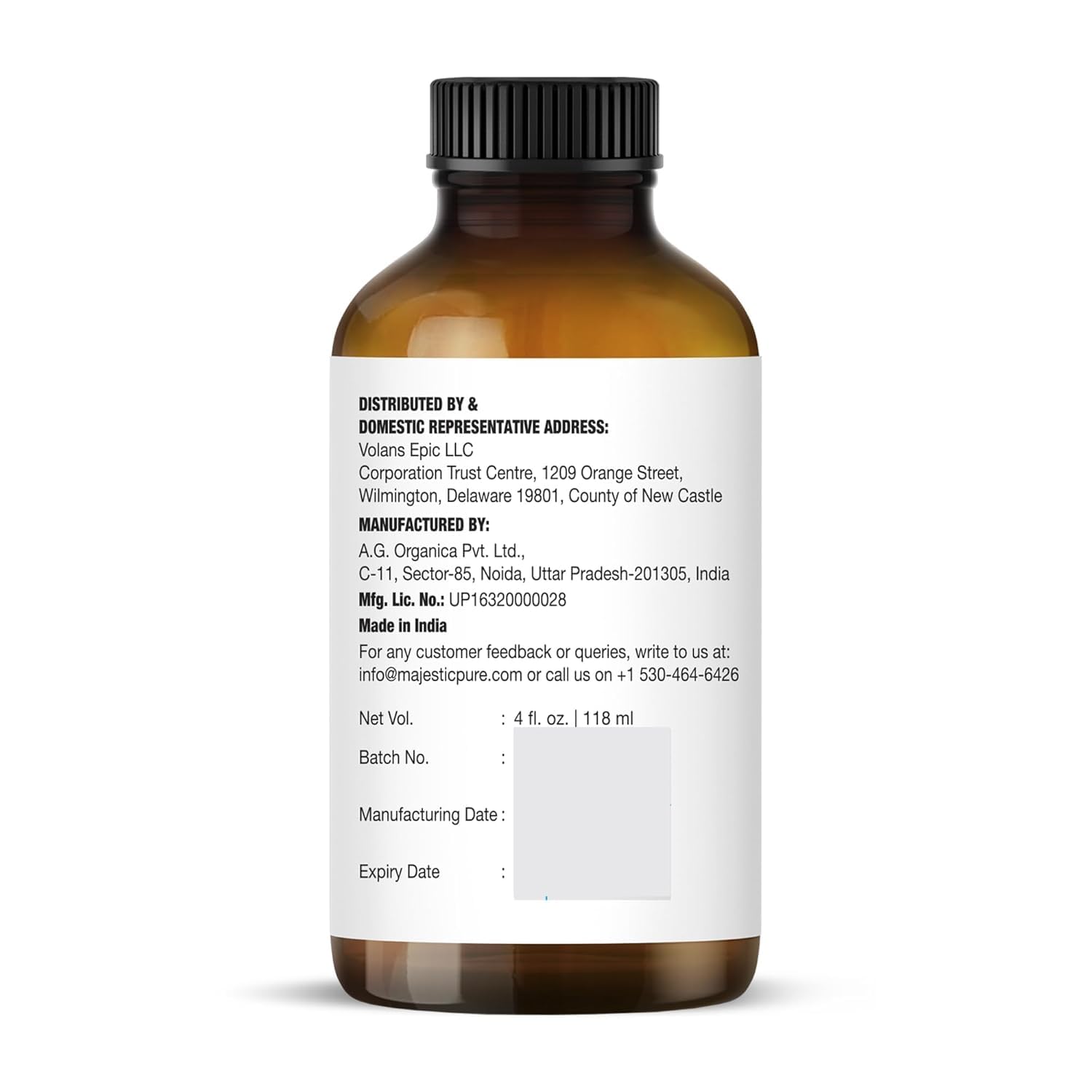 Majestic Pure Lemongrass Essential Oil - 100% Pure & Natural, Glass Dropper, 4 Fl Oz (Pack of 2)