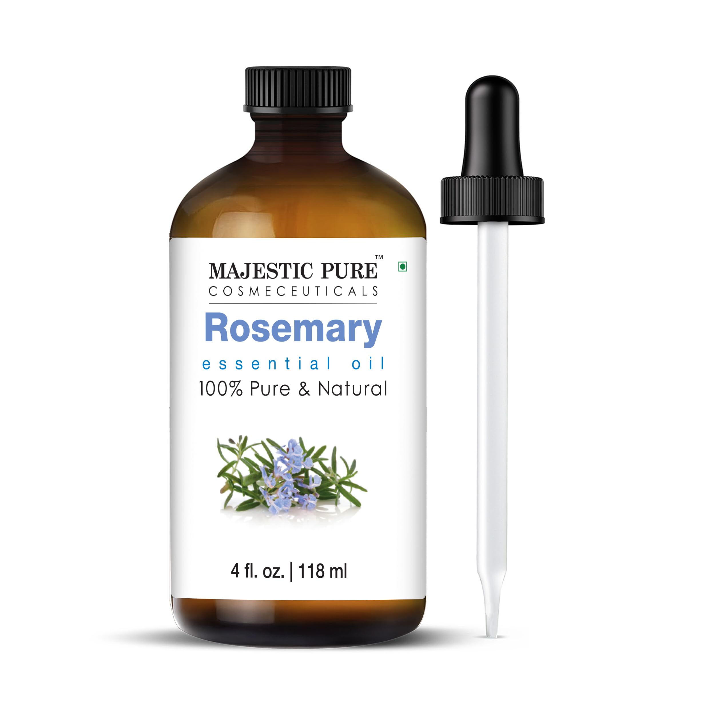 Majestic Pure Rosemary Essential Oil – 100% Pure & Premium, 4 fl oz