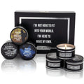 Majestic Zen Premium Scented Candles Gift Set for Men | 6-Pack Soy Wax Candles | Relaxing Masculine Scents