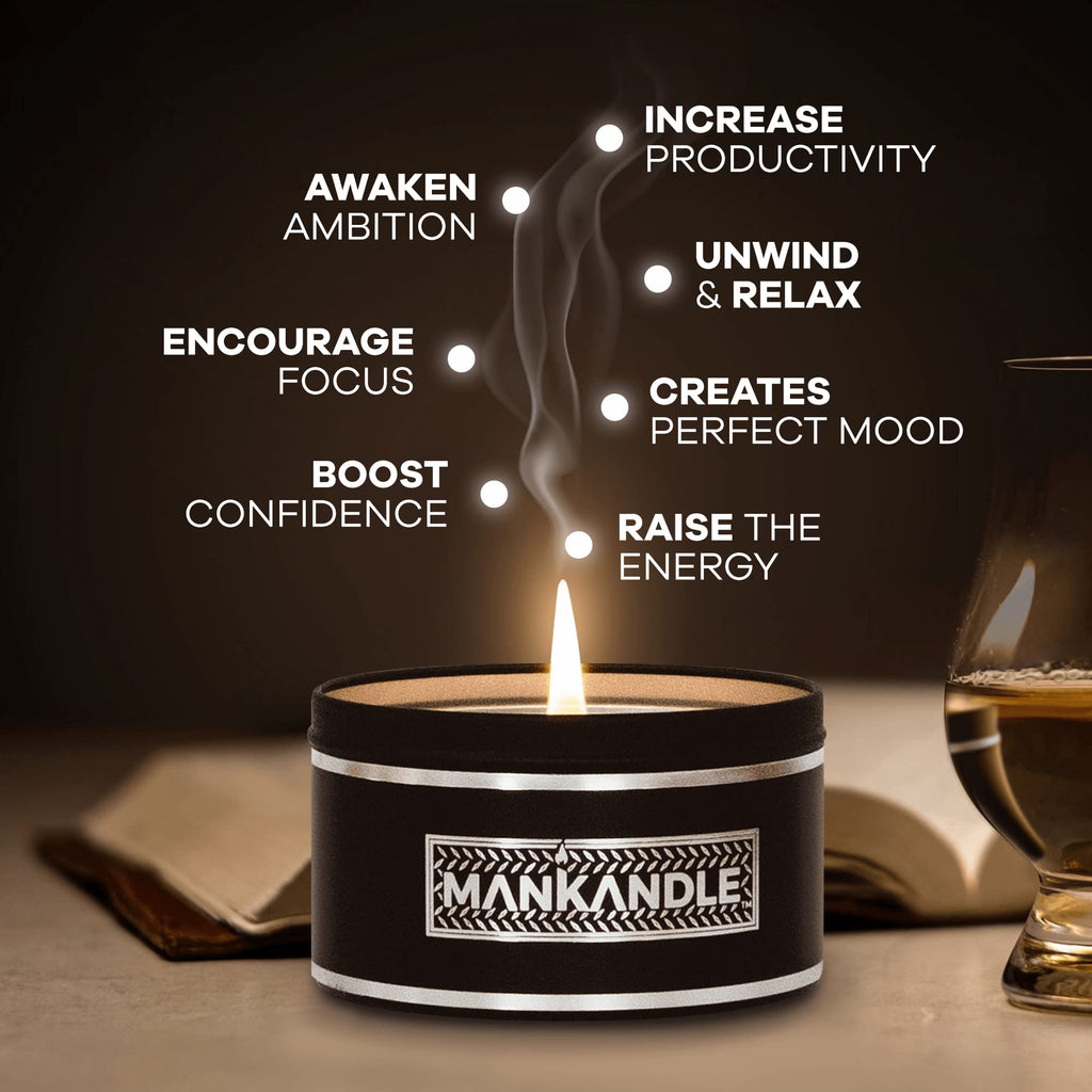 Majestic Zen Premium Scented Candles Gift Set for Men | 6-Pack Soy Wax Candles | Relaxing Masculine Scents