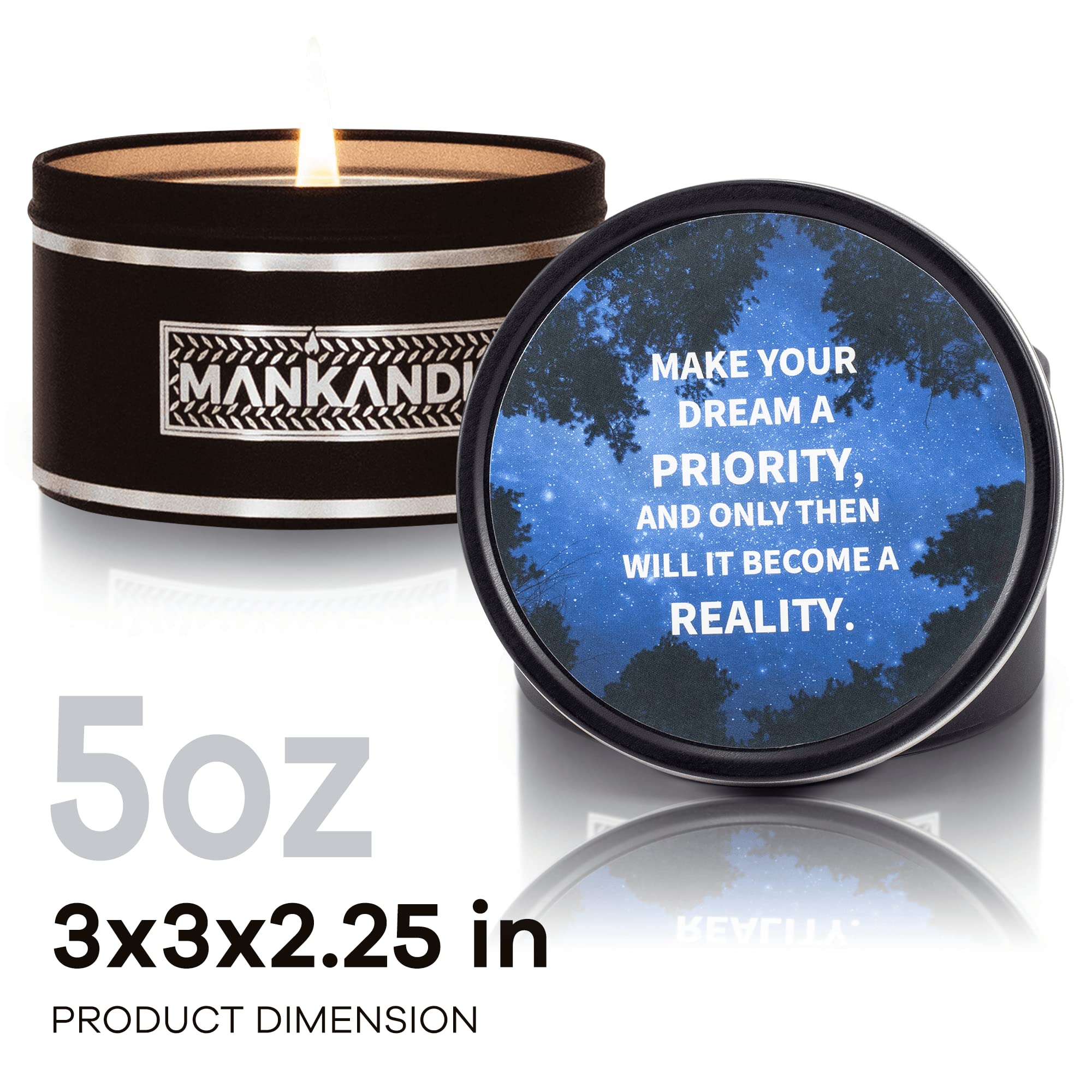 Majestic Zen Premium Scented Candles Gift Set for Men | 6-Pack Soy Wax Candles | Relaxing Masculine Scents