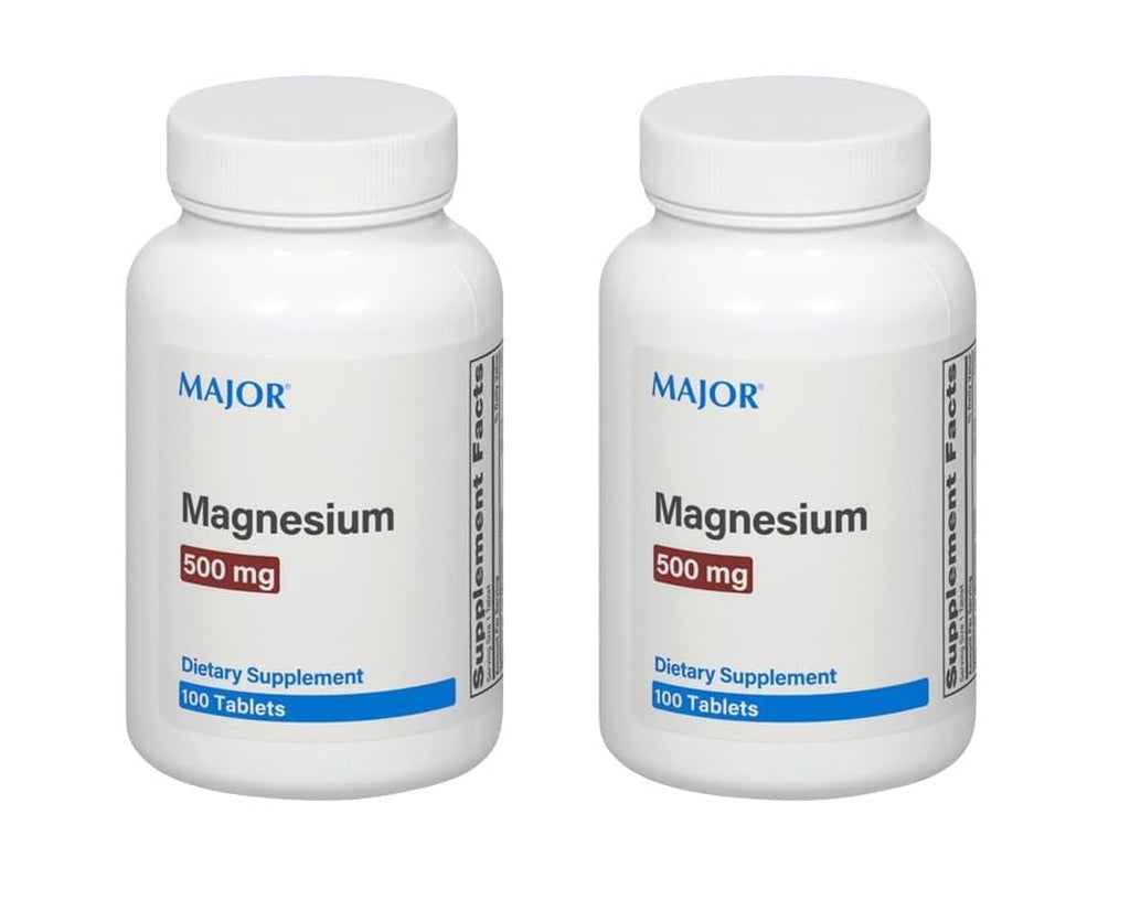 Major Magnesium 500mg – Magnesium Oxide Tablets | Dietary Supplement (2 Pack)