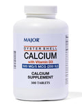 Major Oyster Shell Calcium with Vitamin D3 500 mg | Daily Calcium Supplement, 300 Tablets