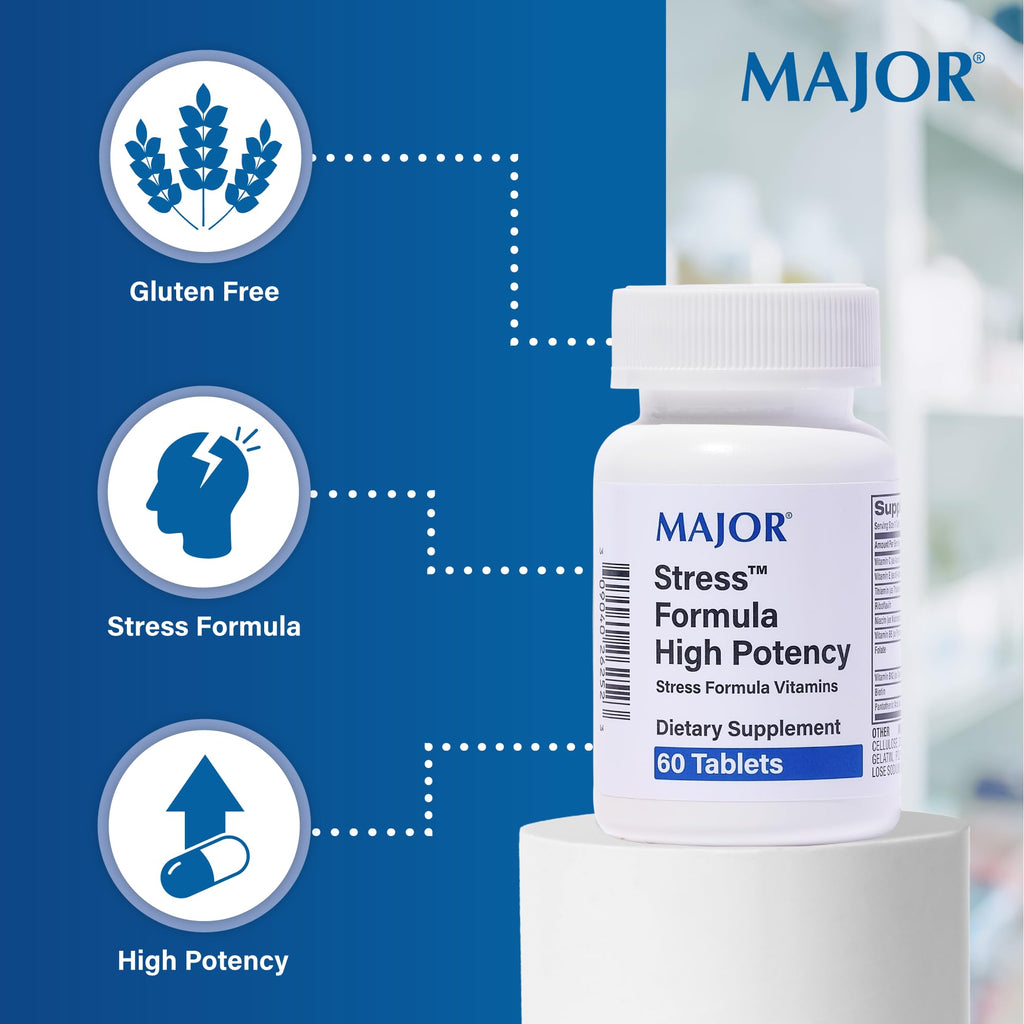 MAJOR Stress Formula – High Potency Stress Vitamins (60 Tablets)