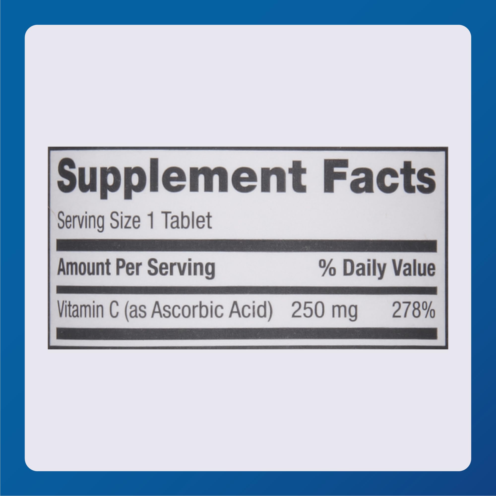 MAJOR Vitamin C 250 mg – 100 Tablets (1 Pack) | Dietary Supplement