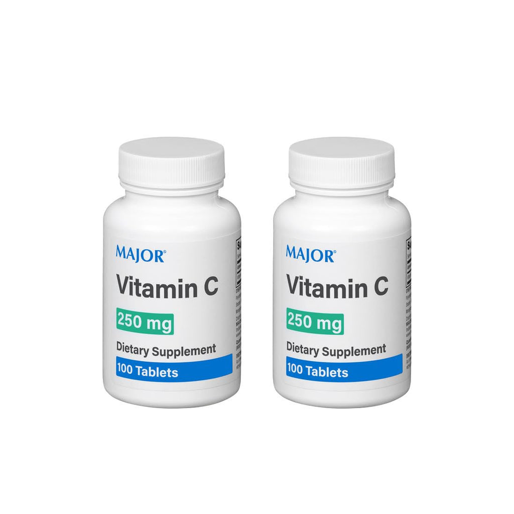 MAJOR Vitamin-C 250 mg Tablets – 100 CT (Pack of 2) | Major Pharmaceuticals