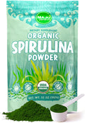 MAJU Organic Spirulina Powder (2 lb) – Jumbo Size, Non-GMO, Vegan, Gluten-Free