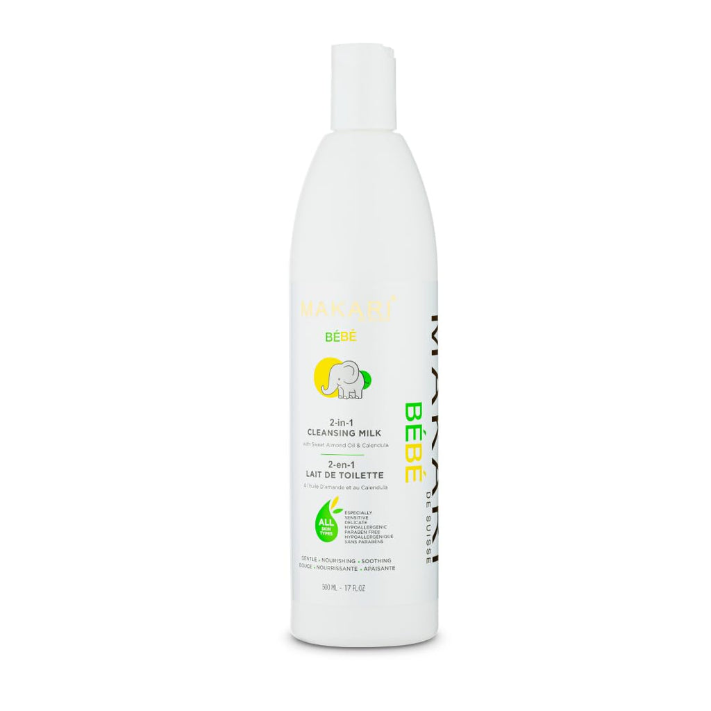 MAKARI Baby Skin Care Set - 2-in-1 Cleansing Milk, Foaming Gel & Calming Oil