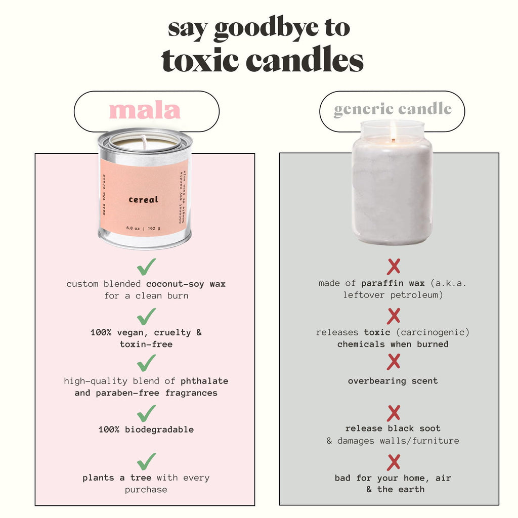 MALA Cereal Scented Soy Candle – 6.8 oz Classic | Clean 45-Hour Burn