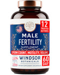 Male Fertility Supplement with Maca Root – 120 Capsules (2 Month Supply) | 3rd Party Tested