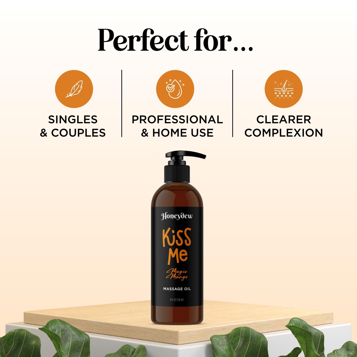 Mango Sensual Massage Oil for Couples – Vegan, Non-Greasy, Mango Scent