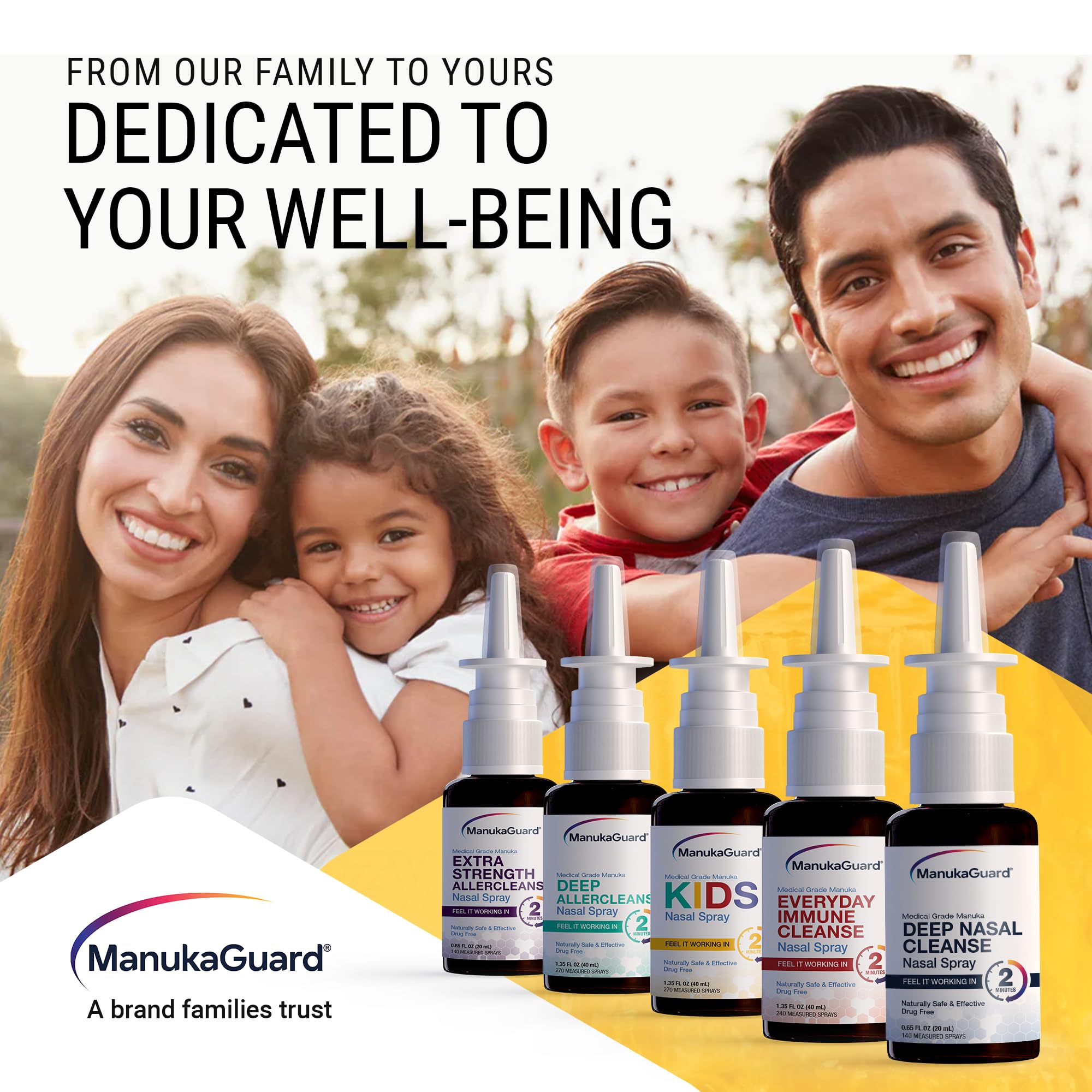ManukaGuard Deep Allercleanse Nasal Spray – Medical Grade Honey, Drug-Free Congestion Relief