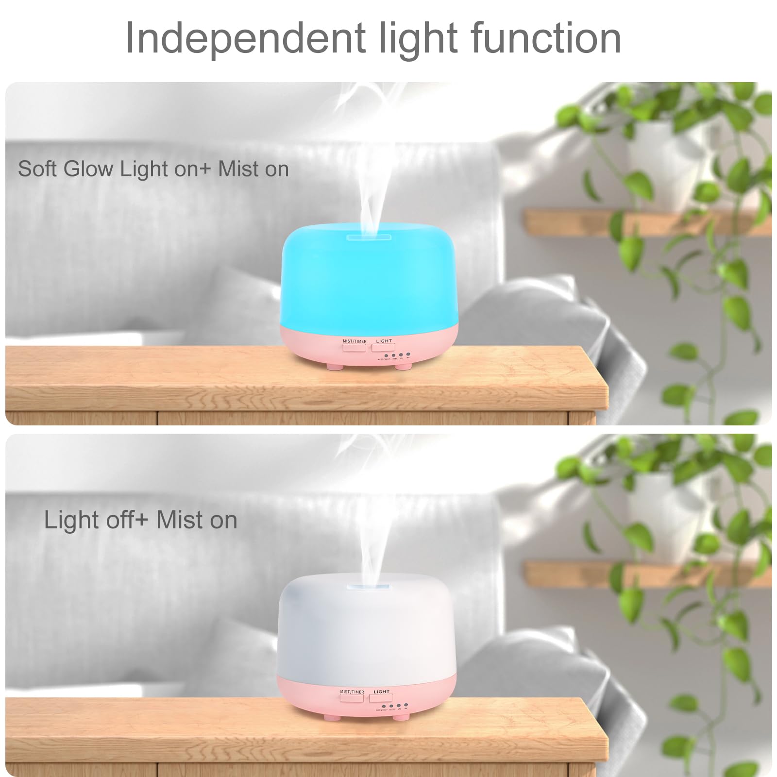 Marchred 300ML Aromatherapy Essential Oil Diffuser with Remote Control – 7 LED Color Changing Light
