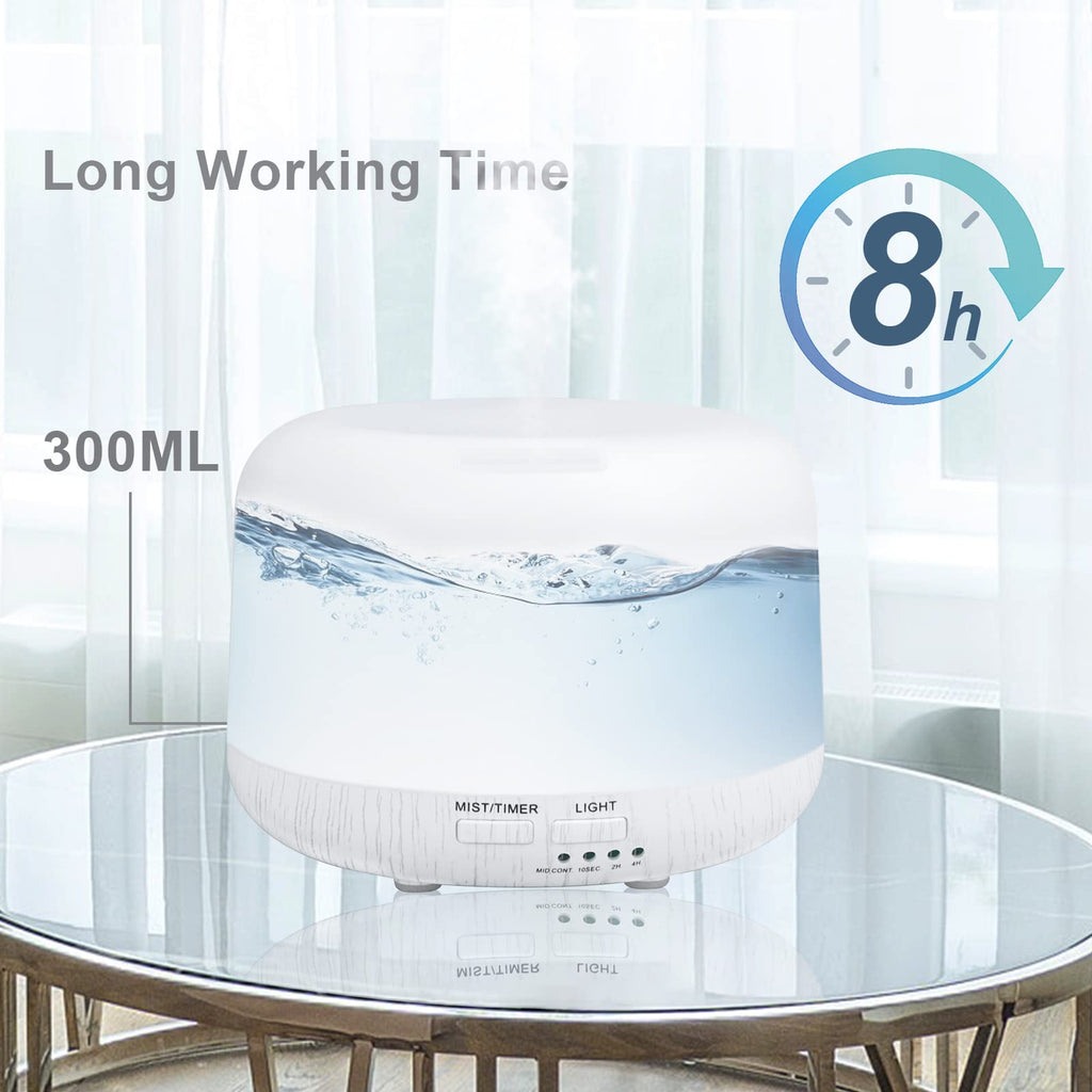 Marchred 300ML Aromatherapy Diffuser with Remote, 8-Color LED