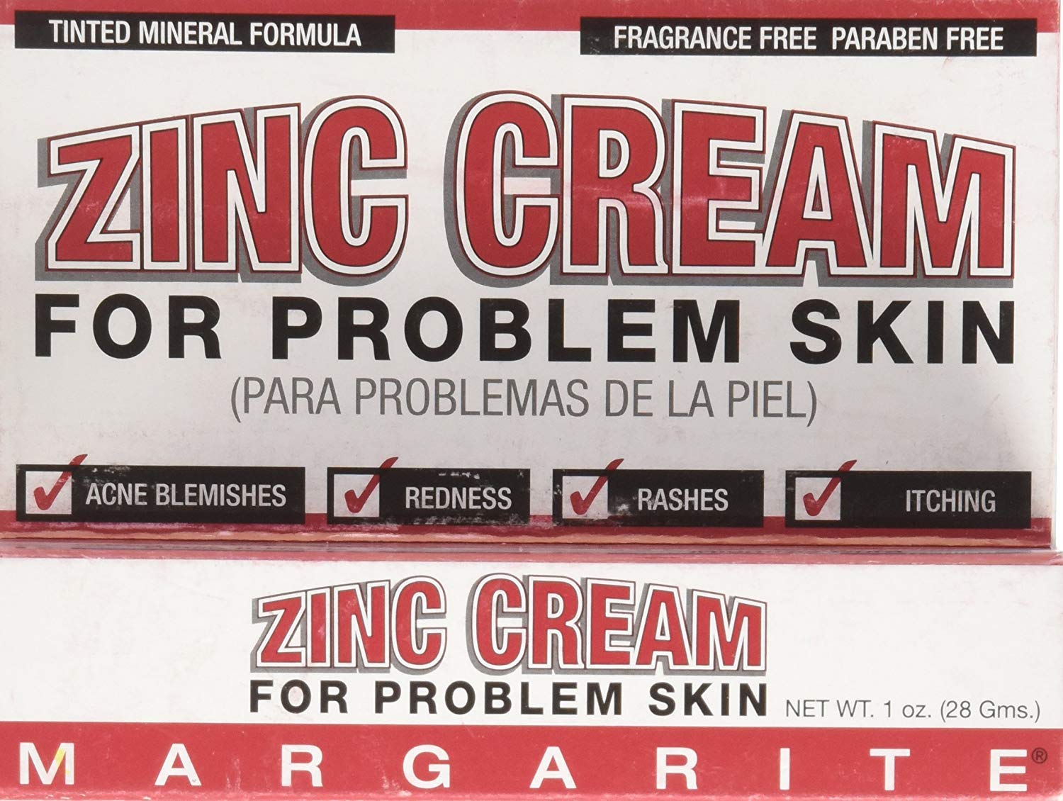 MARGARITE Zinc Cream 1 Oz (2 Pack) – Acne & Sensitive Skin