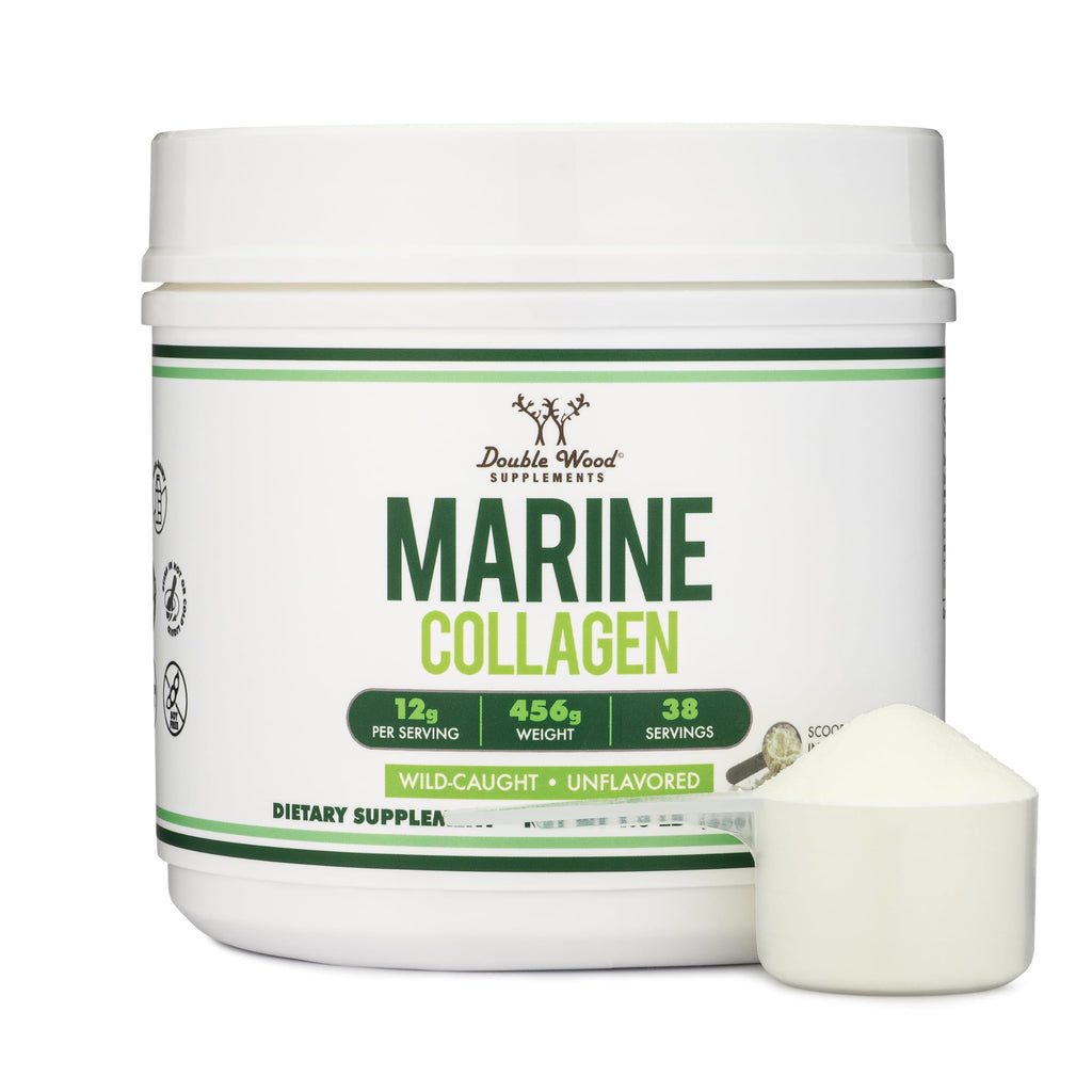 Marine Collagen Powder – Wild-Caught, Unflavored, Micronized (1 lb) | Double Wood