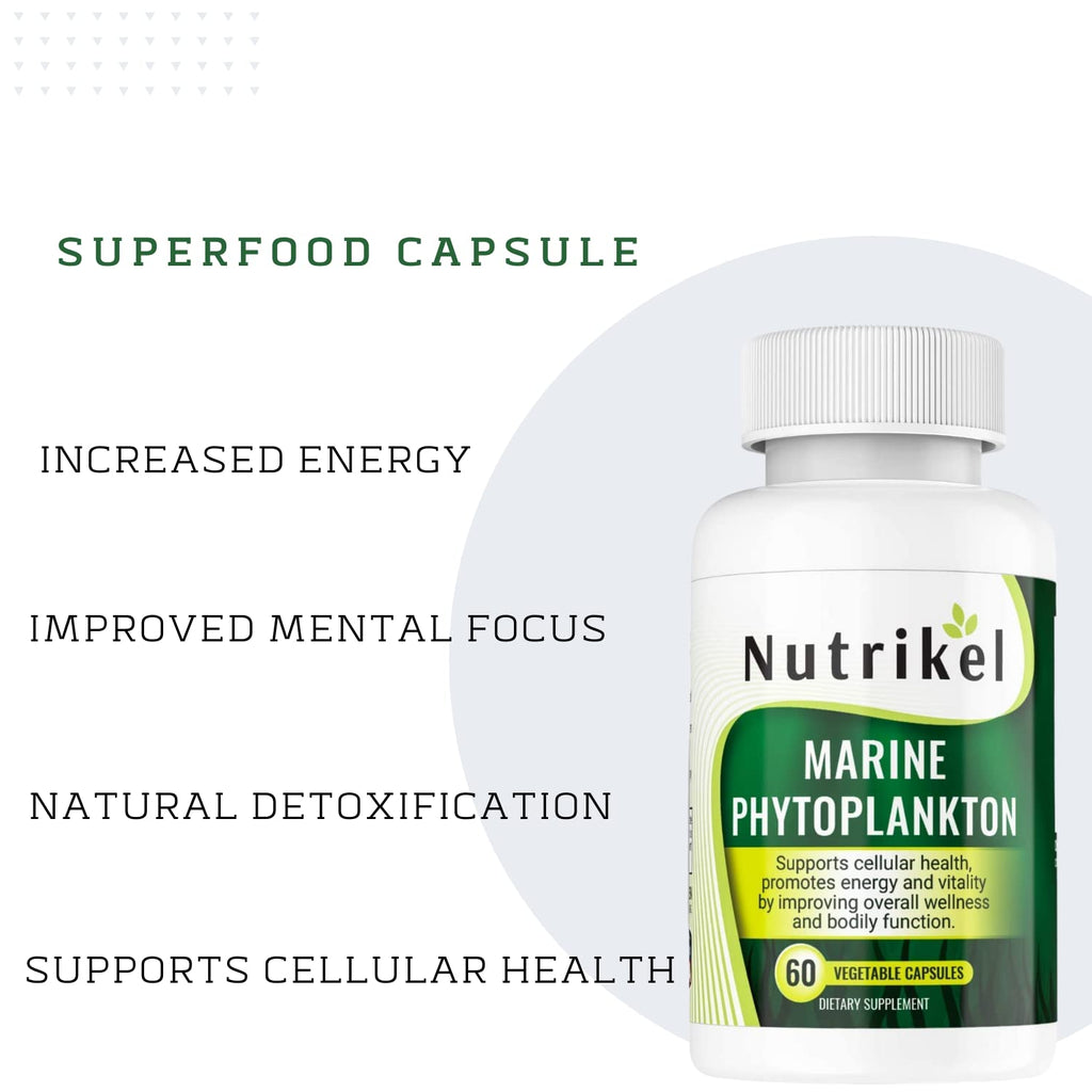 Marine Phytoplankton Omega-3 Supplement – Plant-Based Algae Capsules | 1,000mg | 60 Vegan Capsules