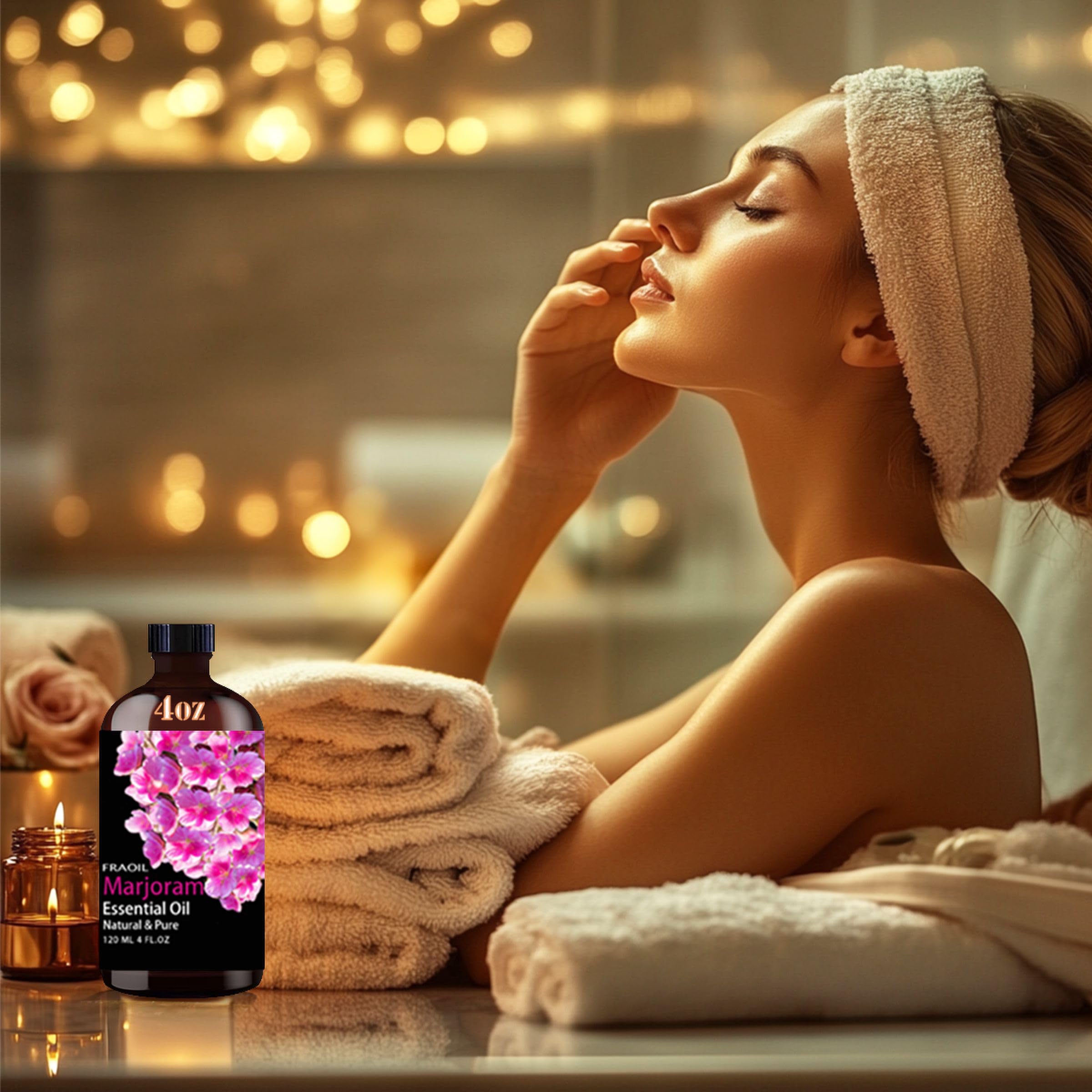 Marjoram Essential Oil 4 oz (120 ml) for Diffuser, DIY Candles & More | FRAOIL