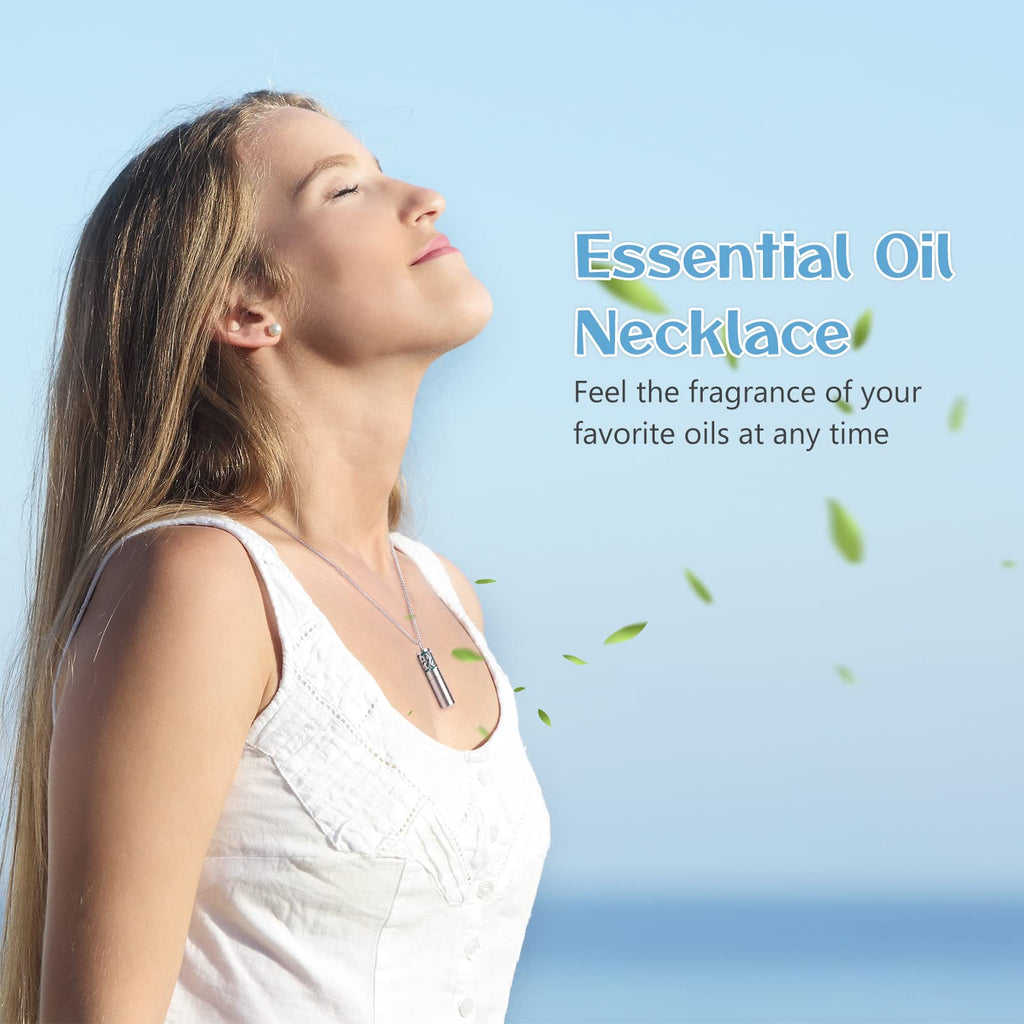 Maromalife Diffuser Necklaces – 2-Pack Stainless Steel Locket Gift Set
