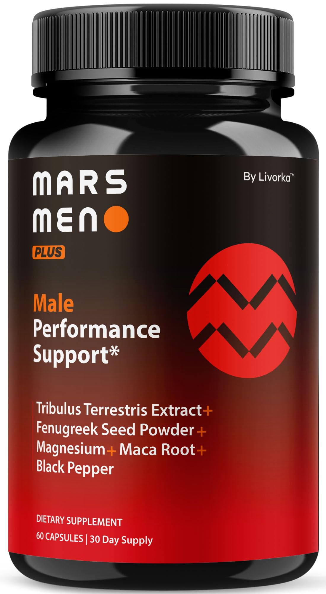 LIVORKA Mars Men Plus - Natural Support Capsules | Vitamin Advanced Formula, 60 Capsules