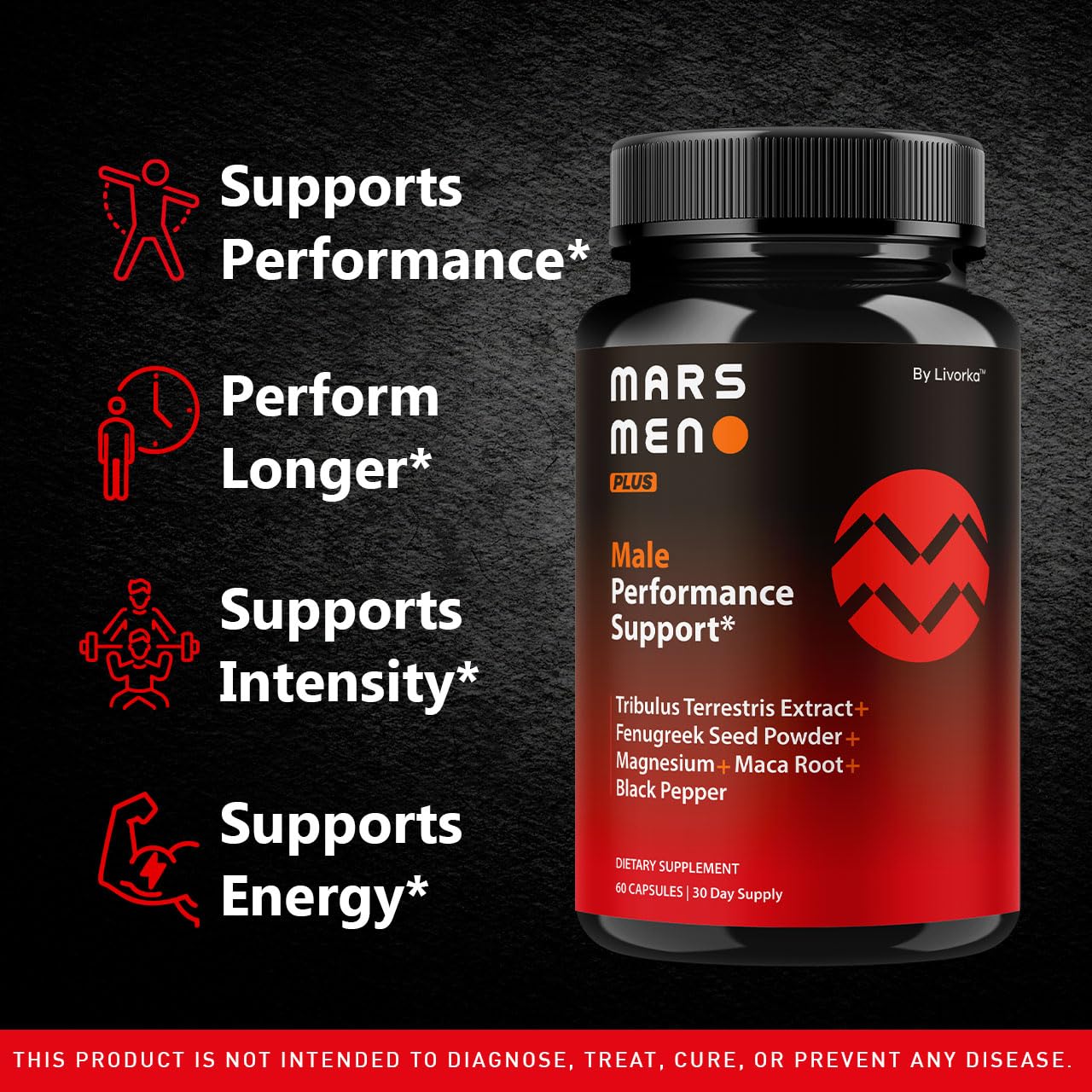 Mars Men Plus – 2 Pack Natural Support Capsules | Premium Multivitamin