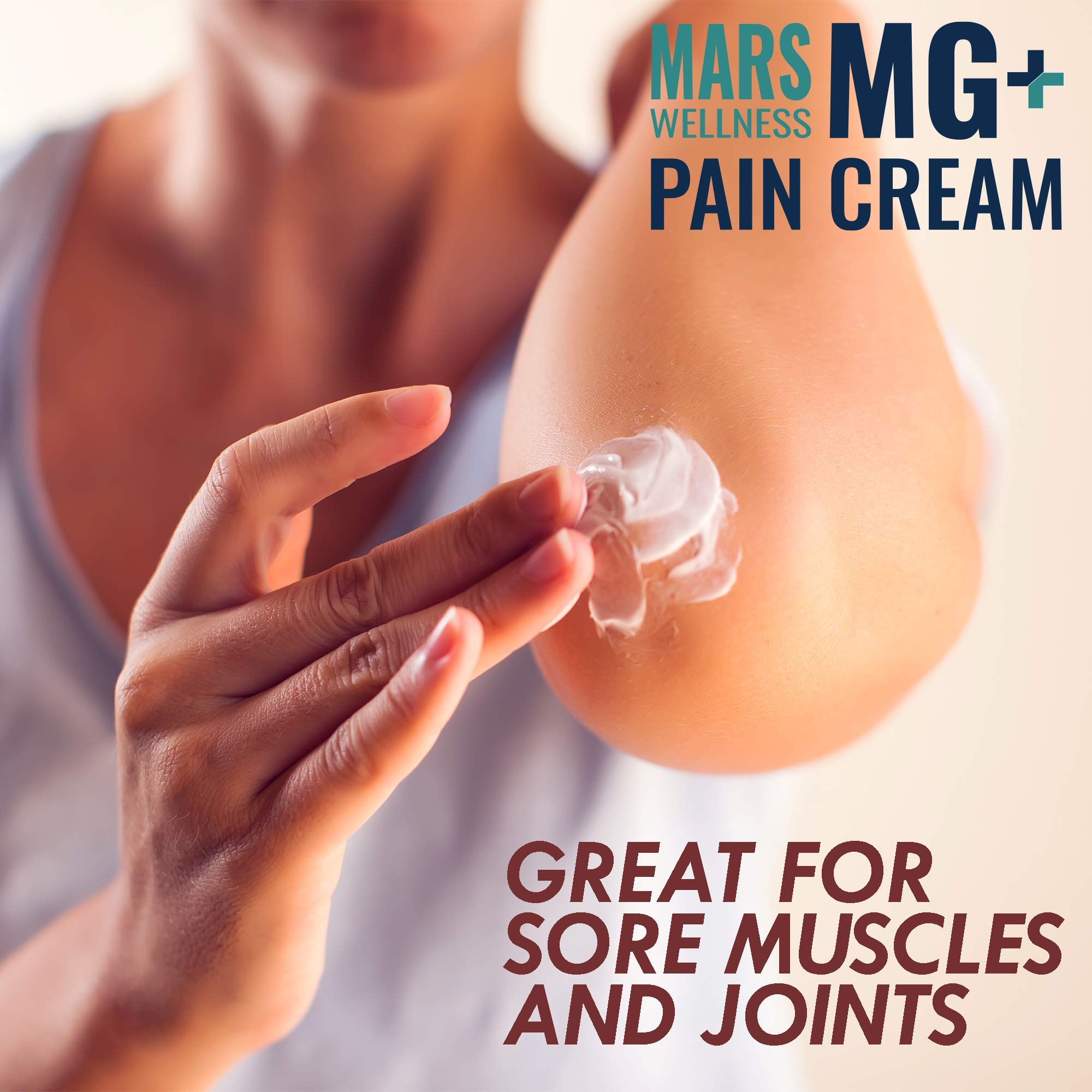 Mars Wellness MG+ Magnesium Cream Pain Relief - Extra Strength Arnica, 4 oz Tub